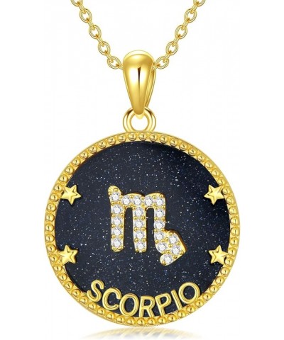 Zodiac Necklace 14K Gold Plated Zodiac Necklace for Women Zodiac Sign Necklace Constellation Pendant Necklace Scorpio $26.51 ...