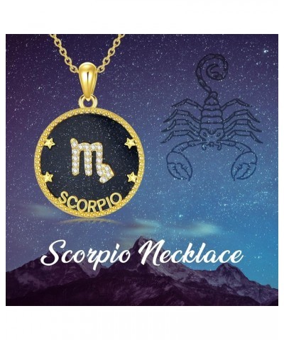 Zodiac Necklace 14K Gold Plated Zodiac Necklace for Women Zodiac Sign Necklace Constellation Pendant Necklace Scorpio $26.51 ...