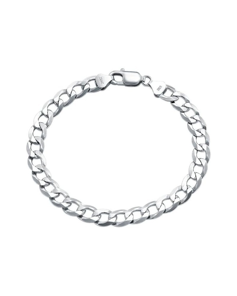 925 Sterling Silver Cuban Chain Bracelet 5 MM 8MM Solid Diamond-Cut Cuban Link Curb Chain Bracelet for Men Women 7-9 Inches（G...