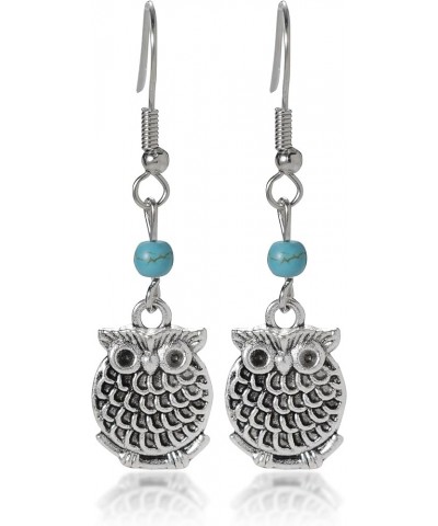 Turquoise Boho Dangle Earrings for Women Gyspy Earrings owl-green $6.59 Earrings