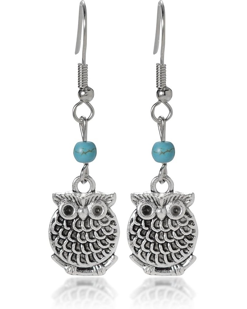 Turquoise Boho Dangle Earrings for Women Gyspy Earrings owl-green $6.59 Earrings