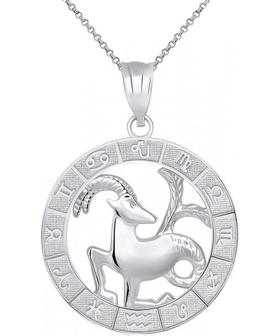 Sterling Silver Zodiac Pendant Necklace 22.0 Inches Capricorn $18.00 Necklaces