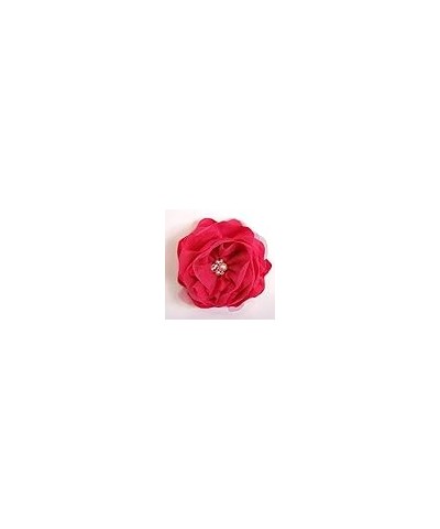 Fabric Pearl Peony Artificial Flower Hair Clip/Pin Brooch (Fuchsia) $8.59 Brooches & Pins