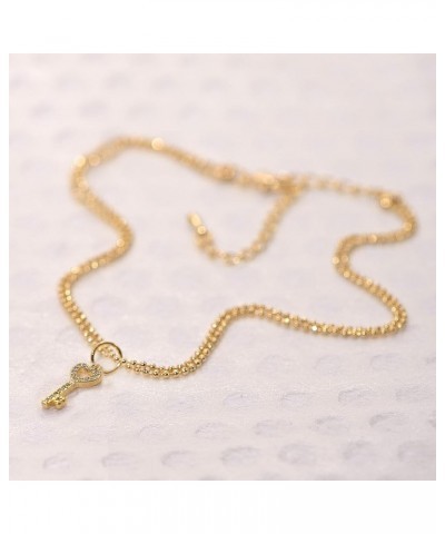 Mighty Tiny Double Line Anklet Key Gold $8.09 Anklets