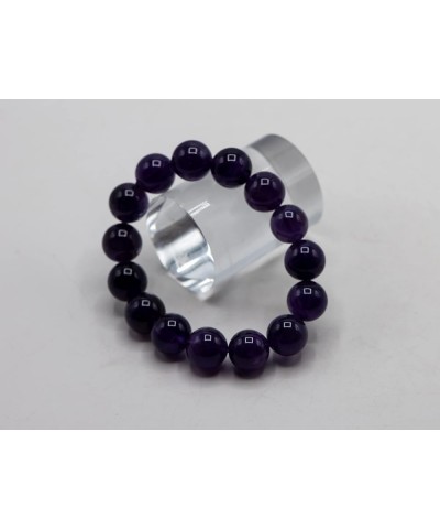 14mm Shiny Round Amethyst Stretch Bracelet in Various Lengths (7.5, 8 Inches) 7.5 Inches $29.47 Bracelets