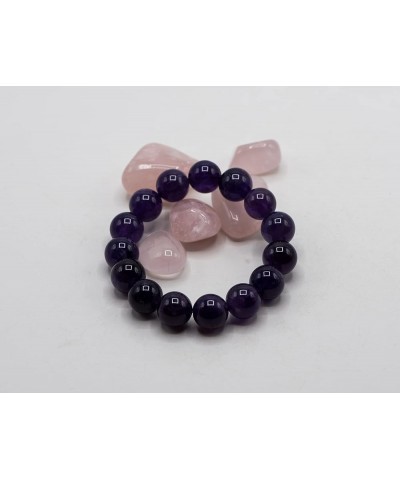 14mm Shiny Round Amethyst Stretch Bracelet in Various Lengths (7.5, 8 Inches) 7.5 Inches $29.47 Bracelets