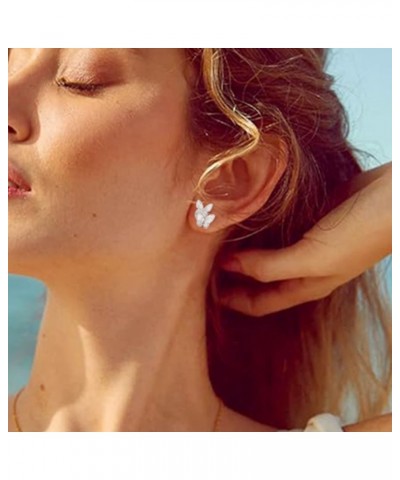 silver earrings for women | 999 Sterling silver earrings | Bow Butterfly Heart Clover Butterfly2 $9.84 Earrings