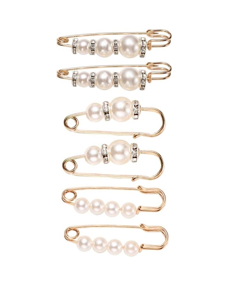 Waistband Pin Rhinestone 2/4/6/8PCS/Set Dress Shawl Clips Waist Fixed Buckle Lapel Pins Waist Tightening Pin Pearl Women Wais...