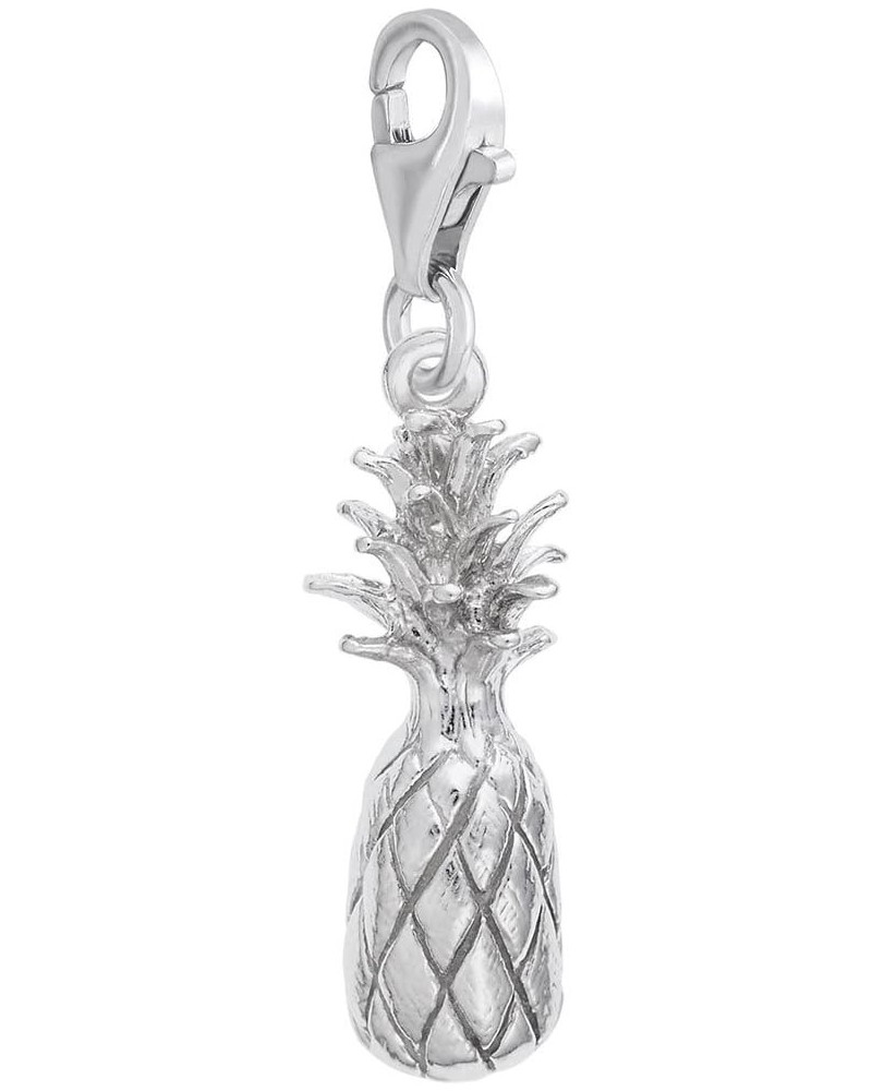 Pineapple Charm with Lobster Claw Clasp, Charms for Bracelets and Necklaces White Gold $32.16 Bracelets