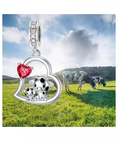 Mothers Day Gifts Cow Charm fit Charms Bracelet Sterling Silver 12 Months Birthstone Charms Mother Daughter Cow Beads for Bra...