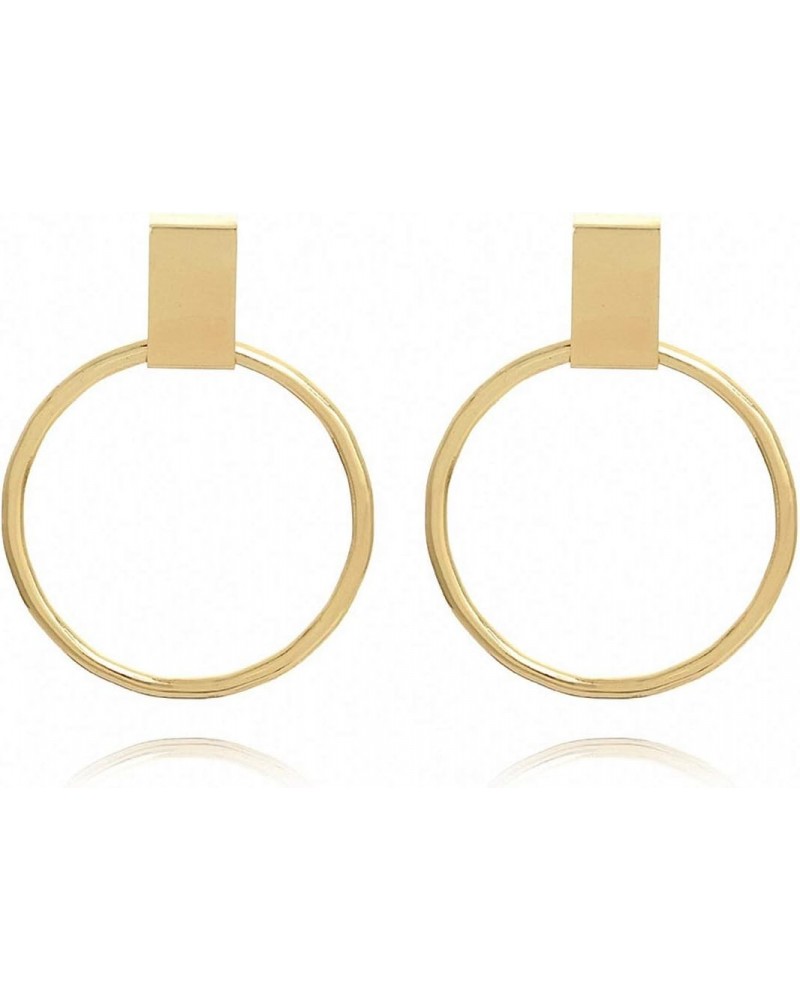 Gold Big Stud Earrings Women Hoops Orecchini Oerchio Boucles D'Oreille Women Pendant Statement Earring $10.29 Earrings