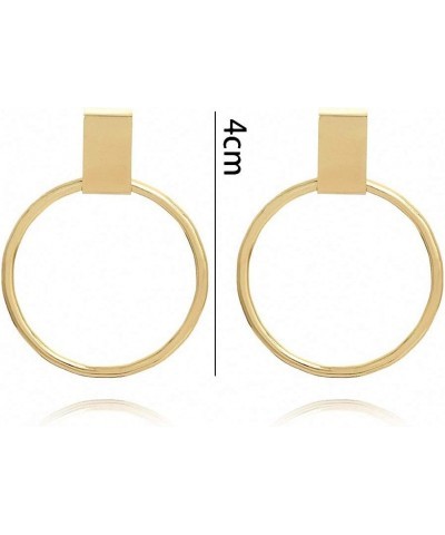 Gold Big Stud Earrings Women Hoops Orecchini Oerchio Boucles D'Oreille Women Pendant Statement Earring $10.29 Earrings