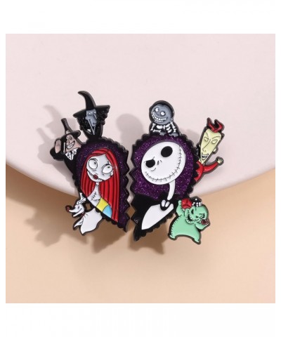 Night Before Christmas Series Enamel Pin - Creative Cute Jack Sally Oogie Boogie Brooches Badges Gifts for Fans, Cartoon Pin ...