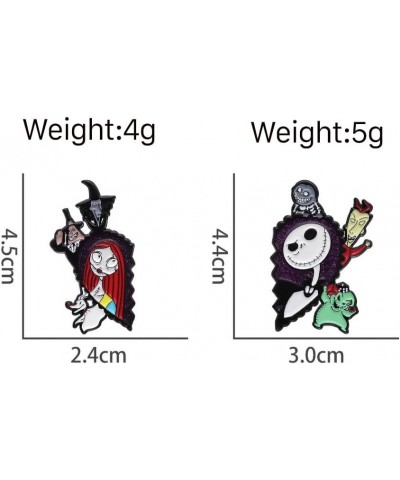 Night Before Christmas Series Enamel Pin - Creative Cute Jack Sally Oogie Boogie Brooches Badges Gifts for Fans, Cartoon Pin ...