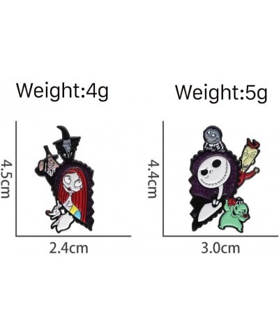 Night Before Christmas Series Enamel Pin - Creative Cute Jack Sally Oogie Boogie Brooches Badges Gifts for Fans, Cartoon Pin ...