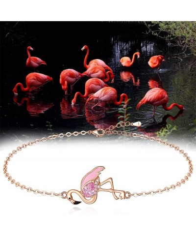 Flamingo Bracelet Horse Flamingo Bracelets for Women Christmas Tree Snowflake Sterling Silver Rose Gold Pink Flamingos Jewelr...