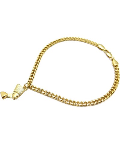 Women Girls Fashion Egypt Queen Nefertiti Charm 4 mm 10 inches Cuban Chain Anklet Ankle Bracelet Side Face Nefertiti $11.39 A...