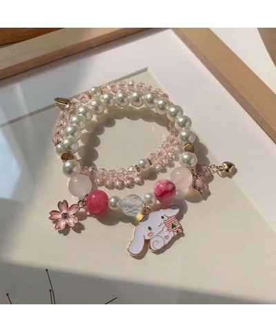 Kawaii Bracelets Set for Girls Women Cute Cartoon Elastic Beaded Bracelets Kawaii Crystal Beads Anime Relationship Matching B...