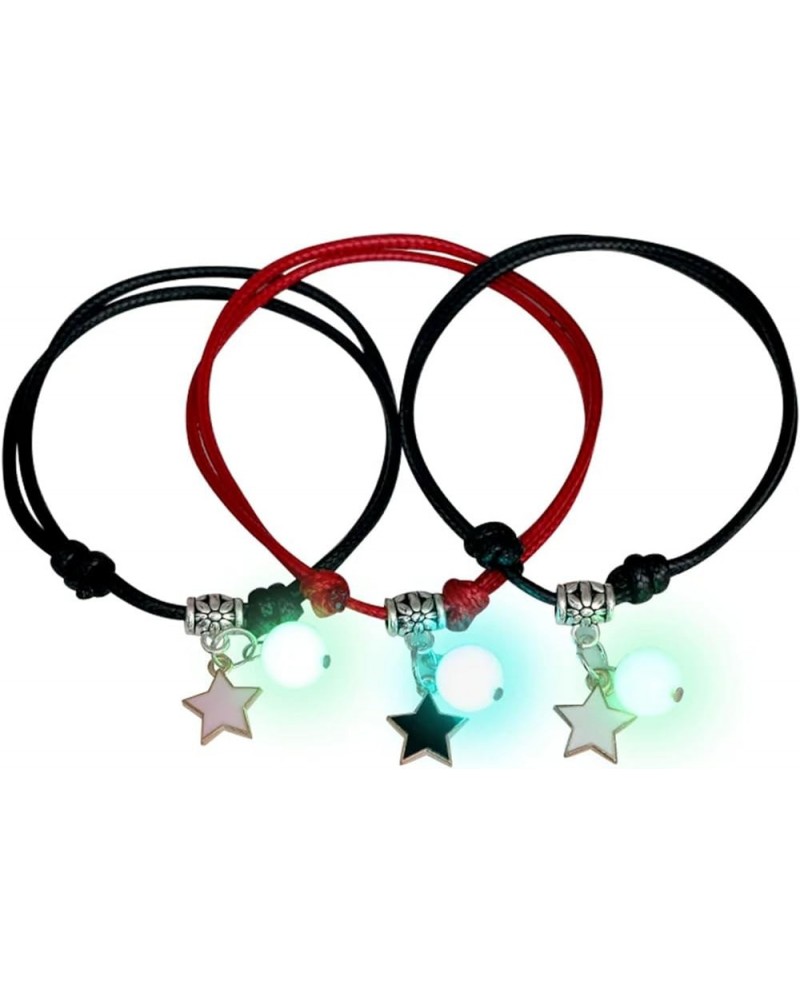 3 Pcs Couple Bracelets Love Star Moon Cat Luminous Bangles for Friendship Sister Women Man Lucky Wish Jewelry Gift Star 1 $5....