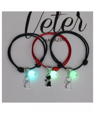 3 Pcs Couple Bracelets Love Star Moon Cat Luminous Bangles for Friendship Sister Women Man Lucky Wish Jewelry Gift Star 1 $5....