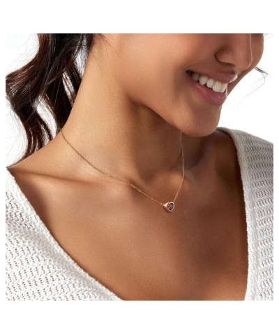 Cute Heart Necklace 18k Gold/Silver Plated Tiny Heart Pendant Choker Necklaces Small Gold Love Heart Chain Necklace for Women...