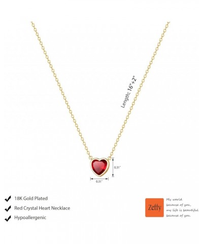 Cute Heart Necklace 18k Gold/Silver Plated Tiny Heart Pendant Choker Necklaces Small Gold Love Heart Chain Necklace for Women...