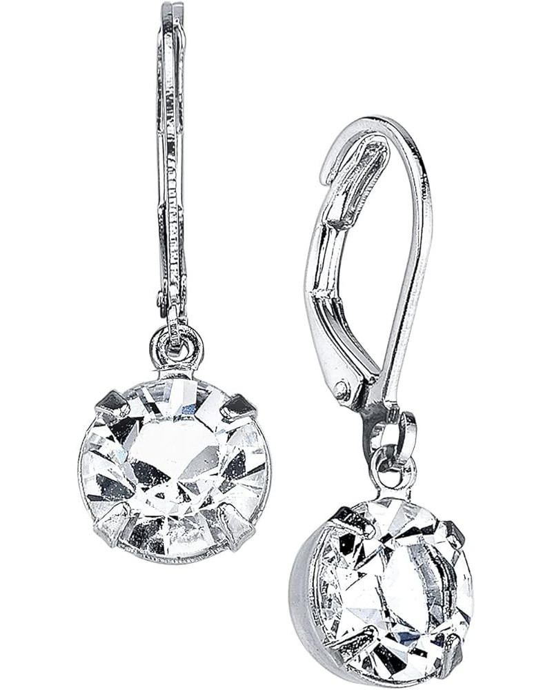 Swarovski Crystal Lever-Back Drop Earrings Crystal $13.43 Earrings