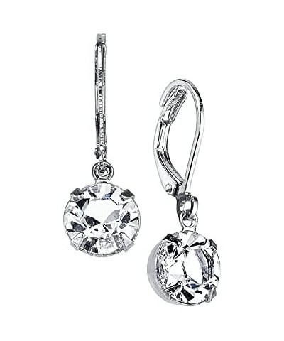 Swarovski Crystal Lever-Back Drop Earrings Crystal $13.43 Earrings