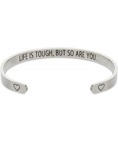 Inspirational Wrist Cuff Bracelet Life is Tough but So Are You $5.58 Bracelets