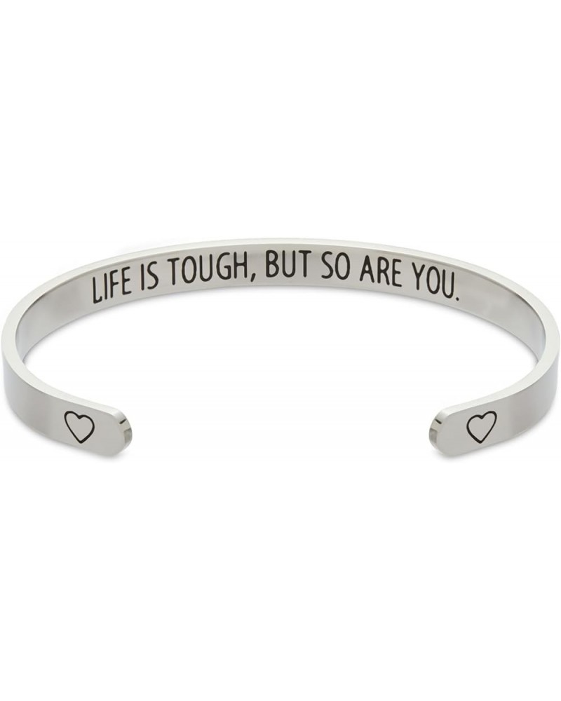 Inspirational Wrist Cuff Bracelet Life is Tough but So Are You $5.58 Bracelets