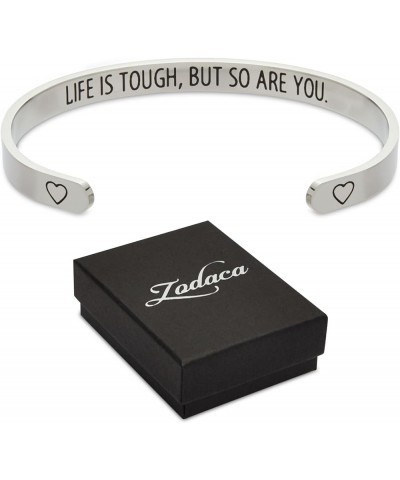 Inspirational Wrist Cuff Bracelet Life is Tough but So Are You $5.58 Bracelets