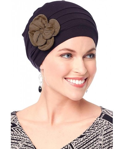 Cardani® Hand Made Flower Pin - Hat Accessory in Bamboo Luxury Bamboo - Heather Taupe $8.37 Brooches & Pins