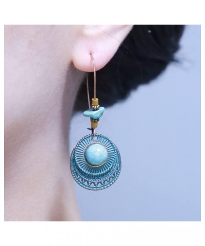 3 Pairs Bohemia Drop Dangle Earrings Boho Tassel Shell Fringe Pendant Earrings for Women Girls Holiday Birthday Gifts Blue-1 ...