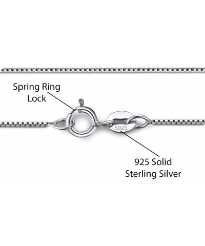 925 Sterling Silver Solid 1.1MM Box Chain Necklace For Women, Girls & Men - Made in Italy Comes With a Gift Box 30 Inches $12...