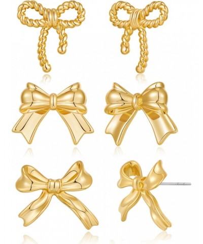 Bow Earring Set for Women Coquette Trendy Dangle Earrings for Women Hypoallergenic $10.61 Earrings