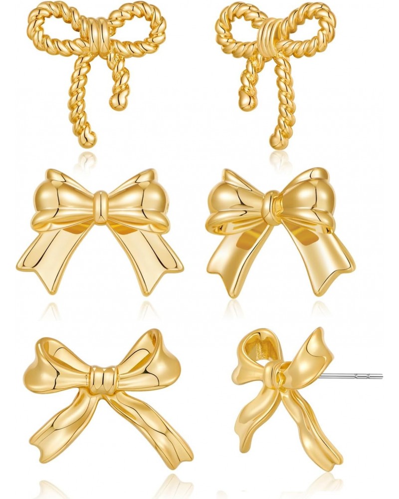 Bow Earring Set for Women Coquette Trendy Dangle Earrings for Women Hypoallergenic $10.61 Earrings