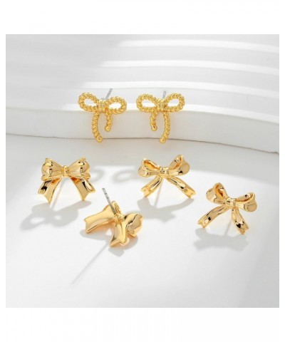 Bow Earring Set for Women Coquette Trendy Dangle Earrings for Women Hypoallergenic $10.61 Earrings