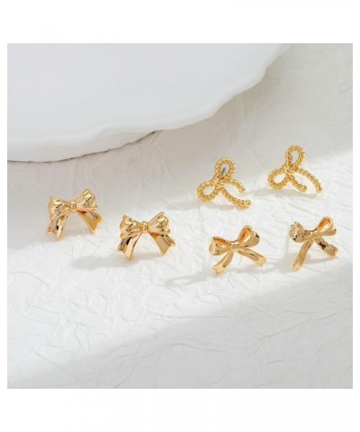 Bow Earring Set for Women Coquette Trendy Dangle Earrings for Women Hypoallergenic $10.61 Earrings