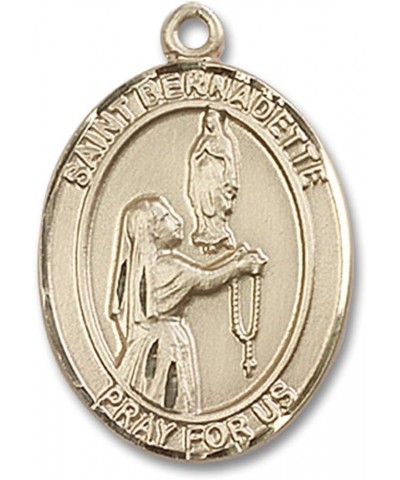 14 Karat Gold Catholic Patron Saint Medal Pendant, 1 Inch Saint Bernadette $568.63 Necklaces