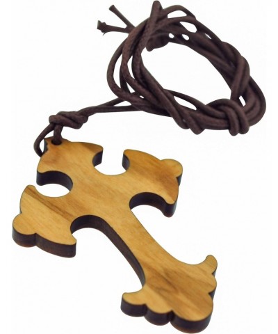 Holy Trinity Crucifix Pendant with Laser-Engraved Accents $9.33 Necklaces