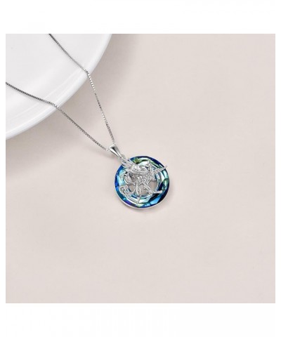 Phoenix Necklace Sterling Silver Abalone Shell Crystal Phoenix Jewelry Necklaces for Women Nirvana of Phoenix Pendant Necklac...