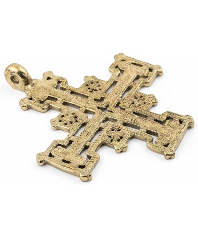 Brass Ethiopian Coptic Cross Pendant, African Abyssinian Design, Orthodox Christian Pendant for Jewelry Harar $9.96 Pendants