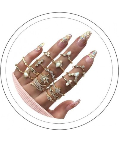 7-20PCS Knuckle Stacking Rings for Women Teen Girls Stackable Joint Finger Statement Rings,Boho Retro Stackable Rings Midi Fi...