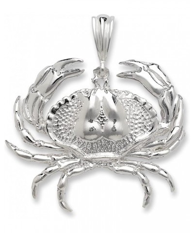 Solid .925 Sterling Silver Crab Pendant Silver Vintage Handmade Pendant Women Men $35.36 Pendants