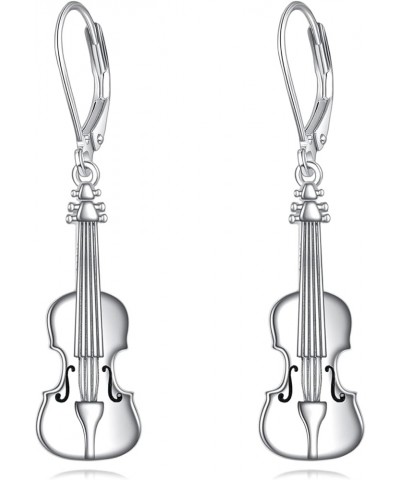 Sport and Music Earrings Sterling Silver Sport Lover Music Lover Jewelry Gifts for Women Girls Men Boys Violin $20.51 Earrings