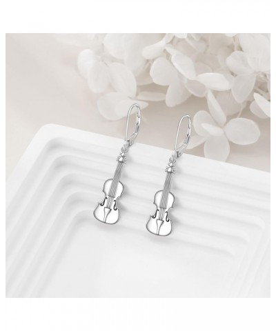 Sport and Music Earrings Sterling Silver Sport Lover Music Lover Jewelry Gifts for Women Girls Men Boys Violin $20.51 Earrings