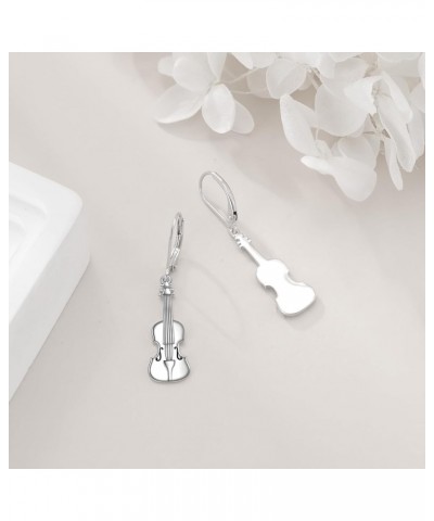 Sport and Music Earrings Sterling Silver Sport Lover Music Lover Jewelry Gifts for Women Girls Men Boys Violin $20.51 Earrings