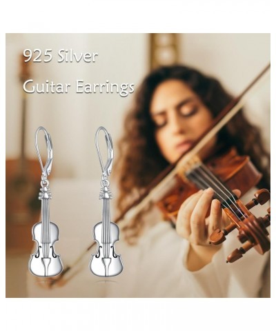 Sport and Music Earrings Sterling Silver Sport Lover Music Lover Jewelry Gifts for Women Girls Men Boys Violin $20.51 Earrings