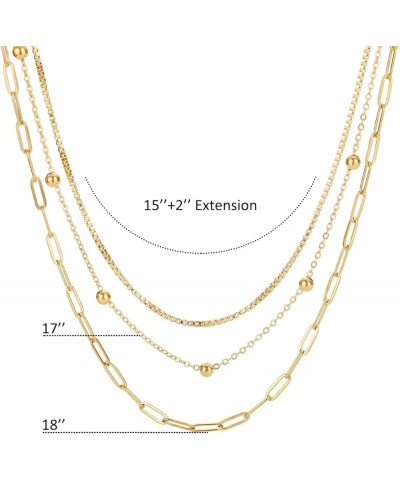 Layered Choker Necklaces for Women Coin/Circle/Pearl/Heart Pendant 18K Gold Plated Paperclip/Snake Chain Necklace Layering Ne...