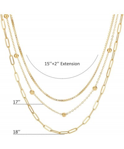 Layered Choker Necklaces for Women Coin/Circle/Pearl/Heart Pendant 18K Gold Plated Paperclip/Snake Chain Necklace Layering Ne...